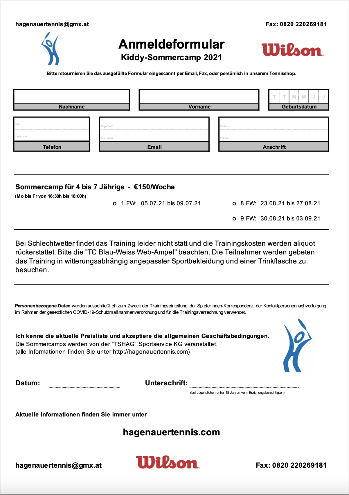 Anmeldeformular