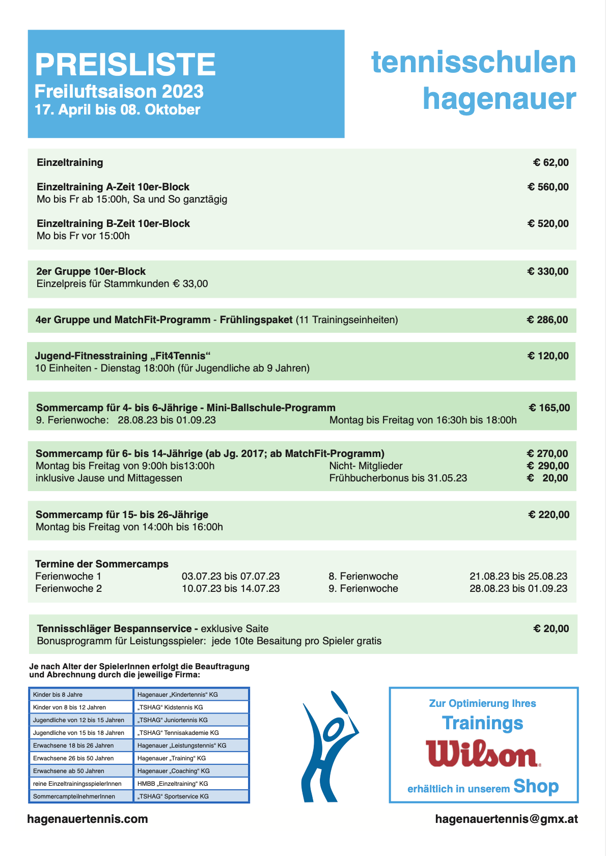 Preisliste
